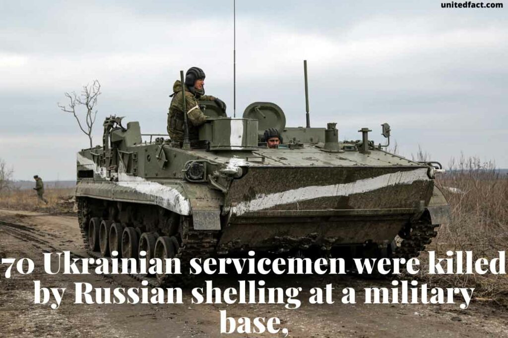 70 Ukrainian servicemen.