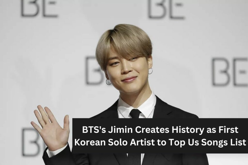 BTS's Jimin Creates History as First Korean Solo Artist to Top Us Songs List